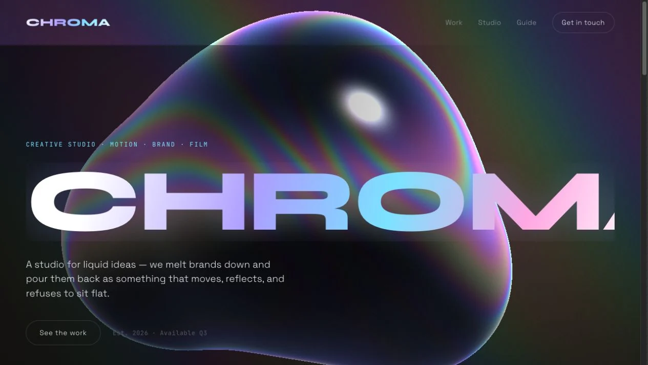 Chroma independent template, desktop layout.